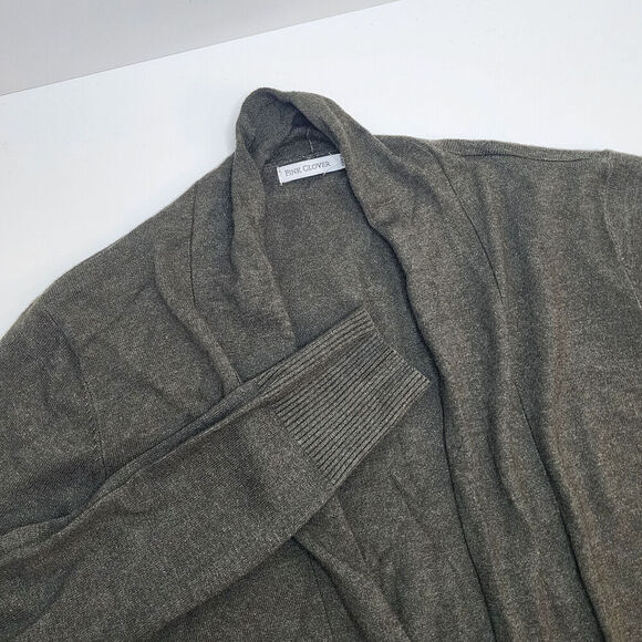 Pink Clover Olive‎ Green Penton Open Cardigan Sweater Women's Size Small - NWT - Picture 6 of 9